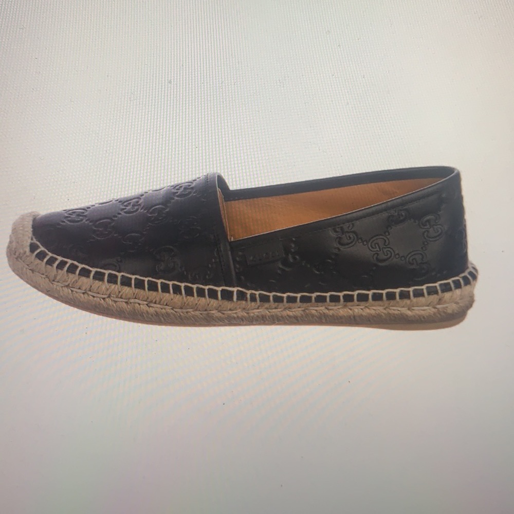 Gucci GG Leather Espadrilles shoes